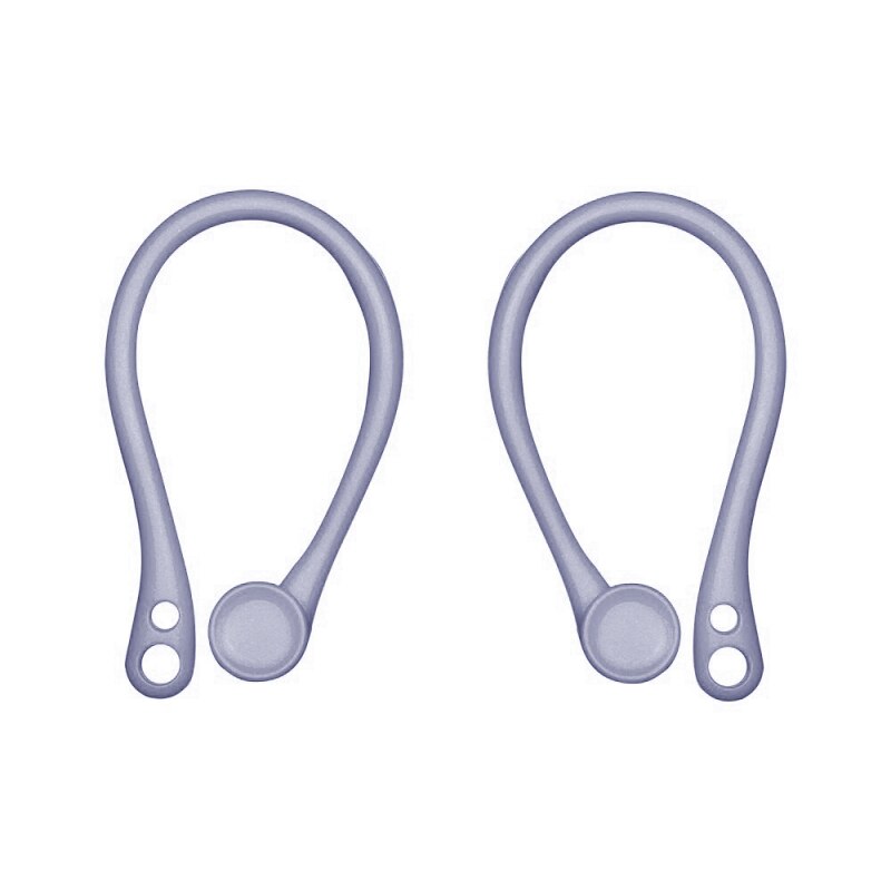 Soft Silicone 1Pair Earhooks For AirPods Anti-lost Ear Hook Secure Fit Hooks Earphone Holders For Apple AirPods Acces: purple