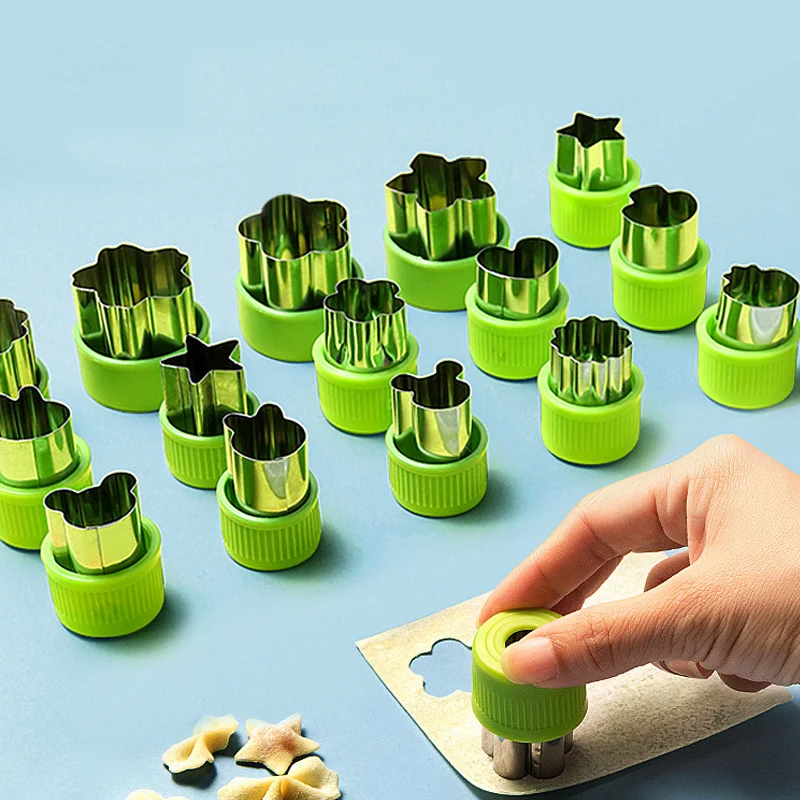 6/8/10Stck einstellen Edelstahl Obst Schneiden Präge bilden Kleine Wonton Keks bilden Herz/Blume bilden Gemüse Cutter