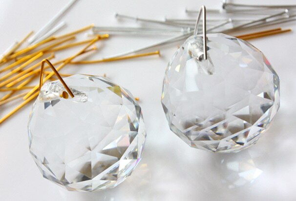 1000 Stks/partij L40mm Vergulde Koperen Pin & Naalden Kristal Accessoires Verlichting & Kroonluchter Ballen Glas Hangers Metalen Connectoren