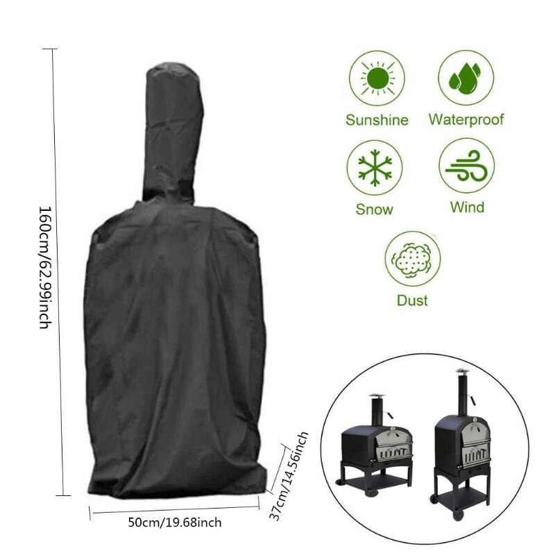 Patio Outdoor Pizza Oven Cover Oxford Cloth Wood-Fired Charcoal Fired Bread Oven 11UA: 8YY802223-2