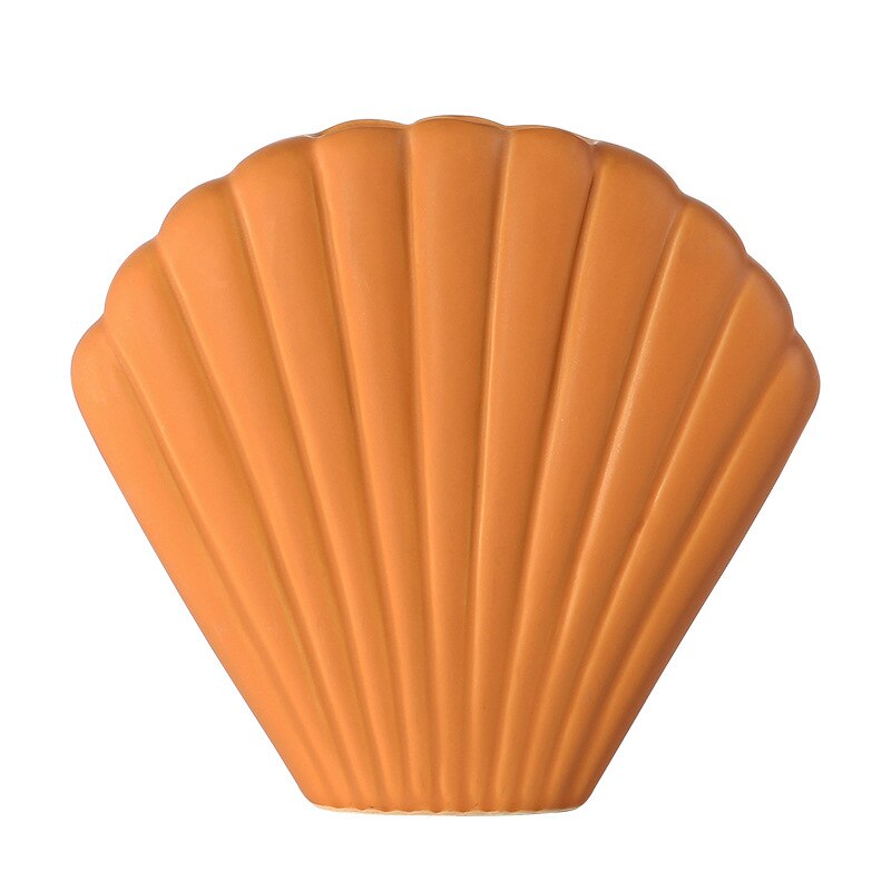 Simple morden home decoration ceramic vase shell artist decorative artist idea for wedding birthday event