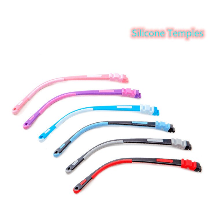 Gafas de sílice + TR para niños, patillas de silicona de color a presión, par, multicolor opcional, accesorios para gafas