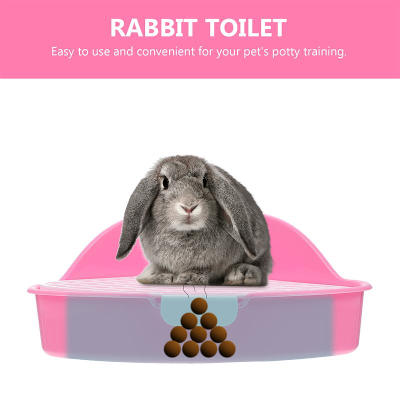 Bunny Litter Box Pet Toilet Triangle Potty Trainer Corner Litter Bedding Box Rabbit Toilet Hamster Triangle Toilet