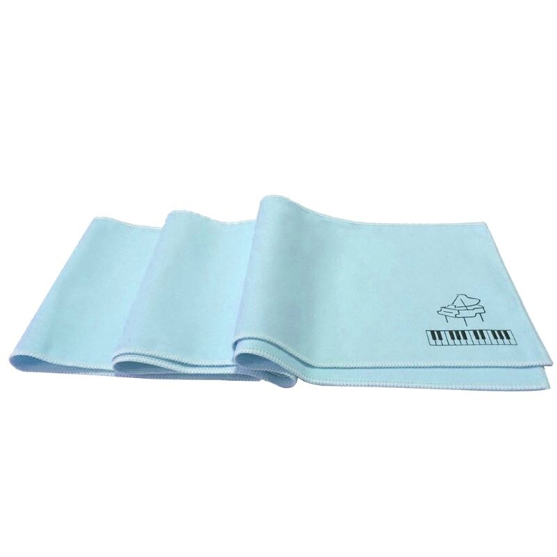 Flanelowa klawiatura pianina szmatka przeciwpyłowa robić każdego 88 klawiszowego czyszczenia fortepianu: Niebieski