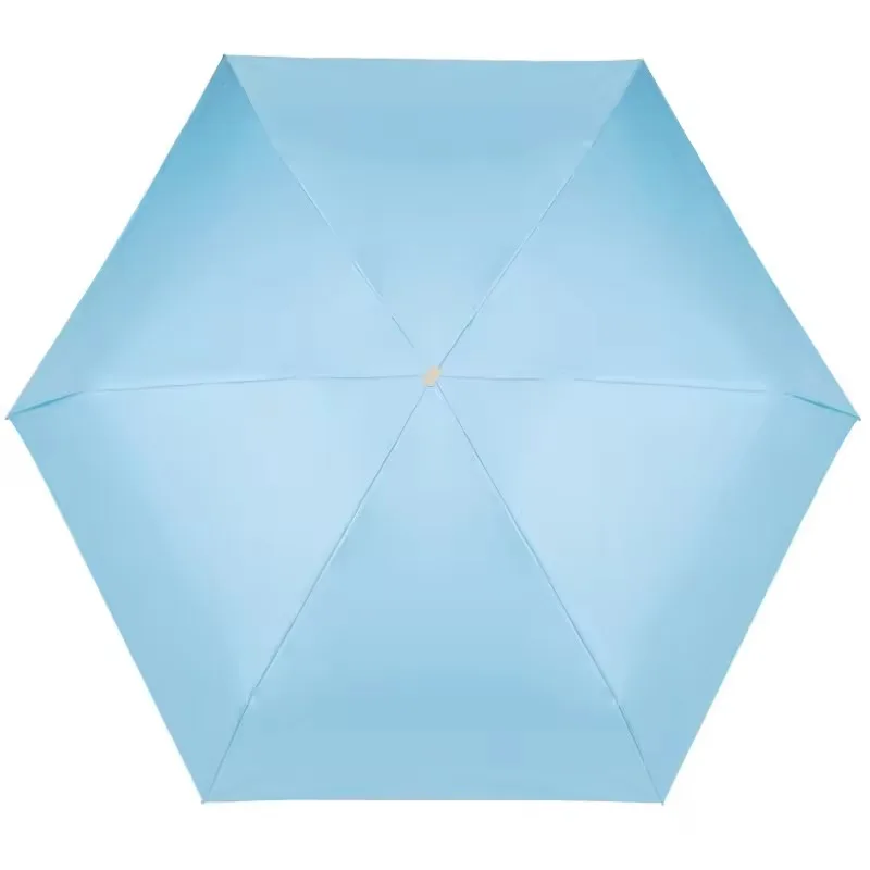 Sonniger Regenschirm faltbarer ultraleichter kleiner flacher fünffacher Regenschirm Sonnenschutz Sonnen-UV-Schutz Mini-Taschen schirm