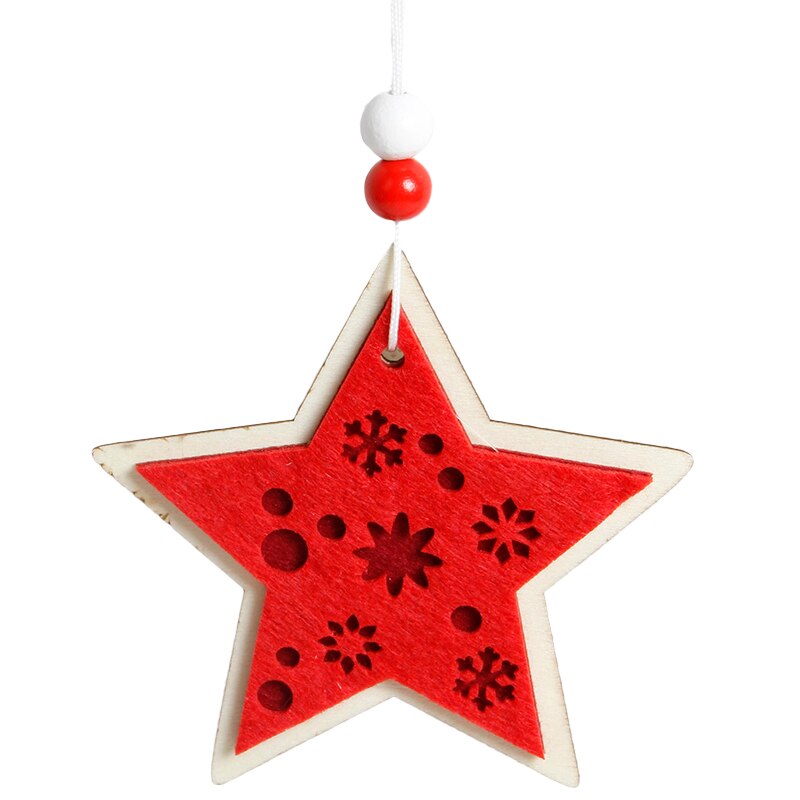 Windgong Kerstboom Ornamenten Sneeuwvlok Bell Xmas Party Thuis Kerst Decor Navidad Decoratie Festival: Five-pointed star