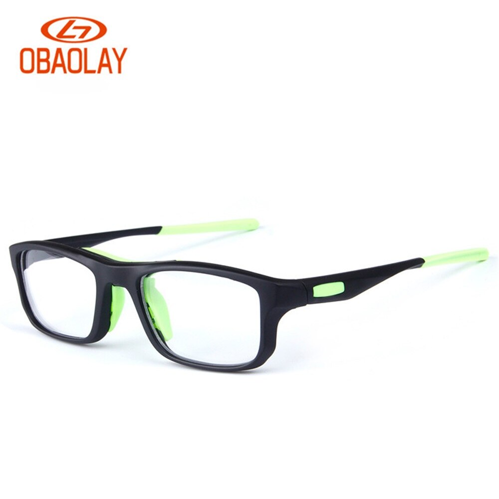 24g ultraleichte  tr90 unisex basketballbrillen mit stoßdämpfenden eigenschaften, schutzbrillen für training und sport, sonnenbrillen, optische brillenfassungen: Schwarz grün