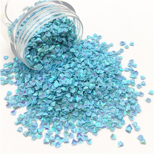 3mm ruitvormige pailletten 3d losse pailletten van pvc feestversiering diy nagelkunst bruiloftsdecoratie lentejuelas confetti 10g: Ab blauw
