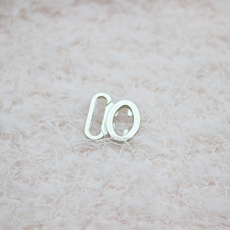 10 stk/parti 15mm plettering metaltape lukning krog & spænde fastgørelser til diy bh bikini badedragt sytilbehør