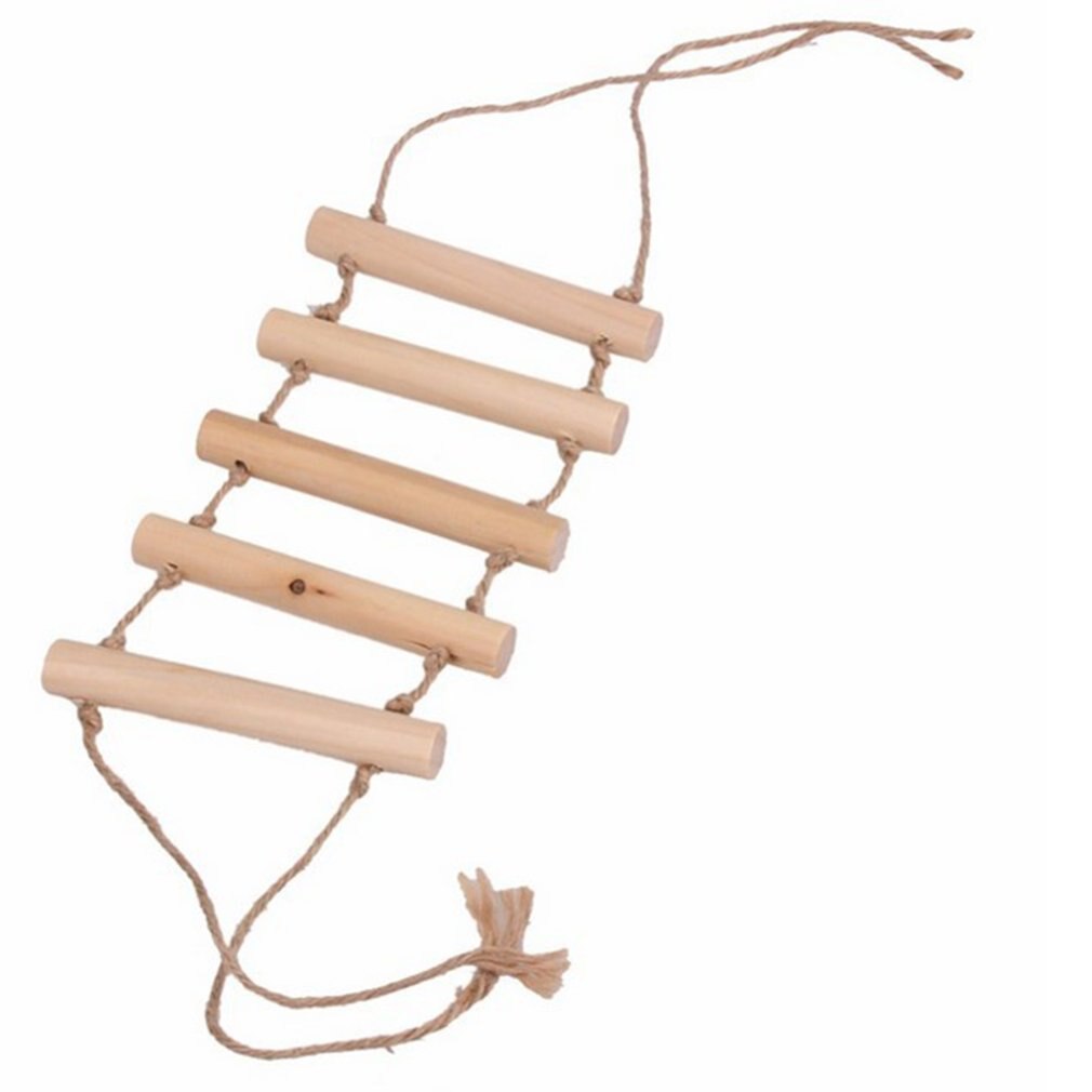 Parrot hemp rope ladder Parrot supplies climbing ladder hemp rope ladder standing frame Hanging Rope Wooden Ladder