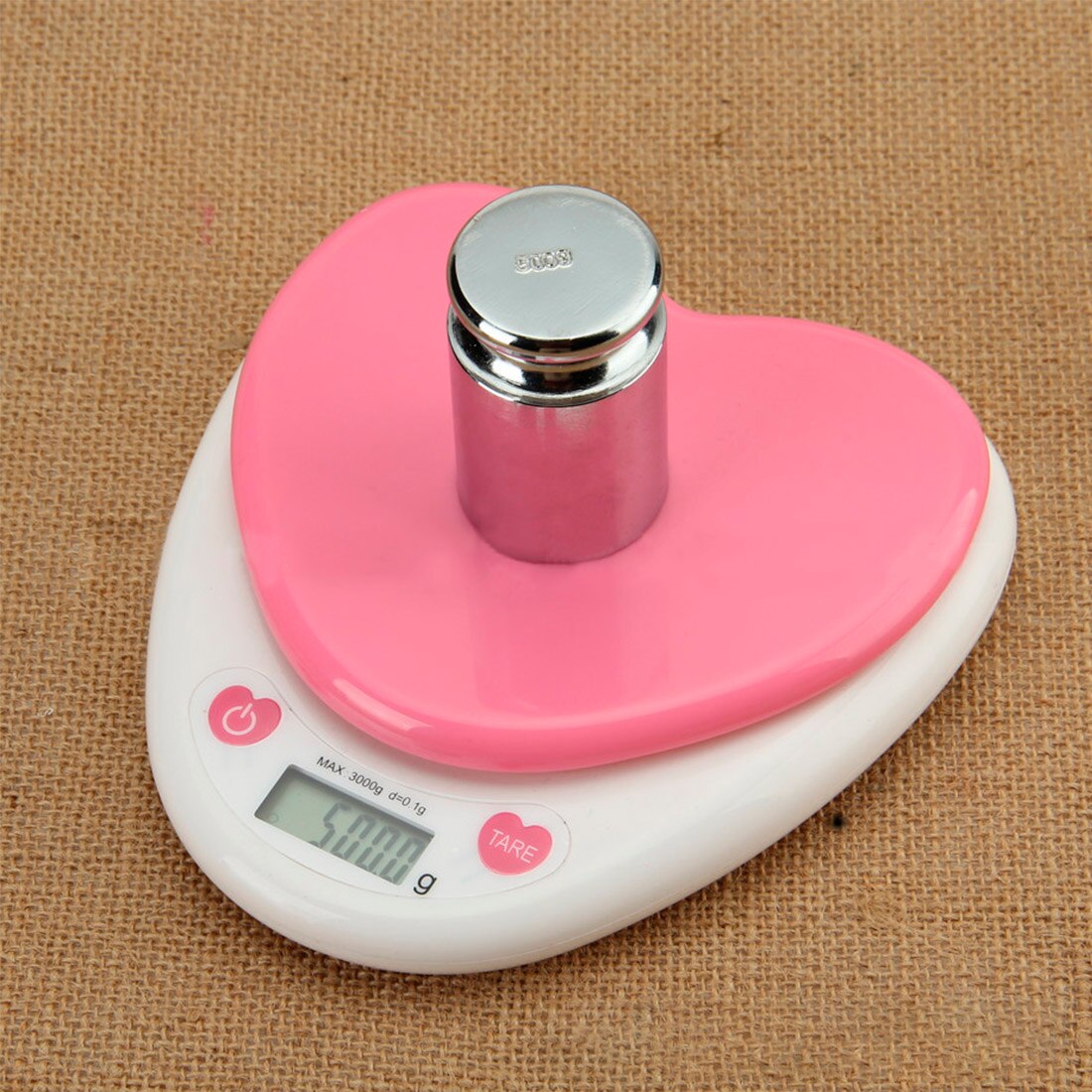 Pink 5Kg/1G 5000g Kitchen Scale LED Glass Baking Scale Tea Herbs Electronic Scales Waterproof Household Scale