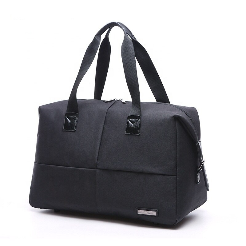 TUGUAN Brand Waterproof Large Capacity Vintage Luggage Bag Duffle Bags Multi-Function Travel Bag: Black