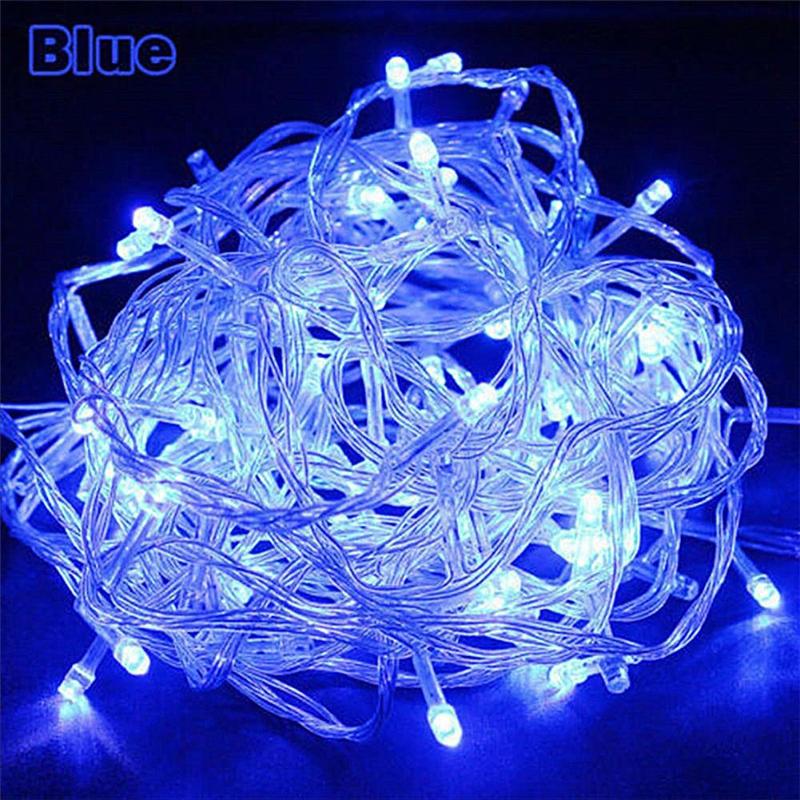 Kerst Guirlande LED Gordijn Ijspegel String Light 220V 10M 100Leds Indoor LED Party Garden Stage Outdoor decoratieve Licht: Blue