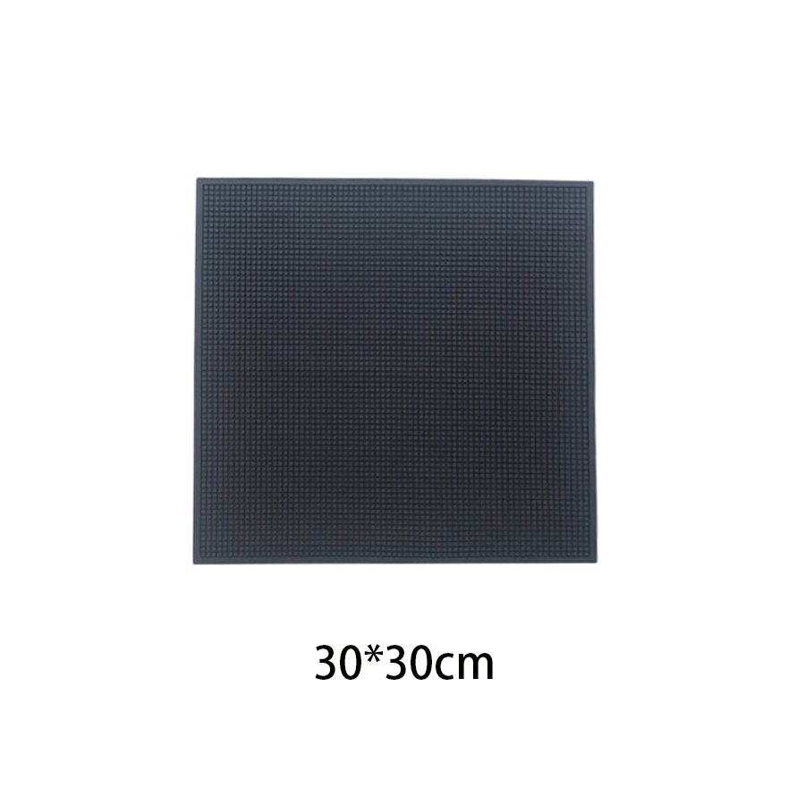 OEM service soft eco-friendly silicone PVC rubber bar mat: 30-30cm