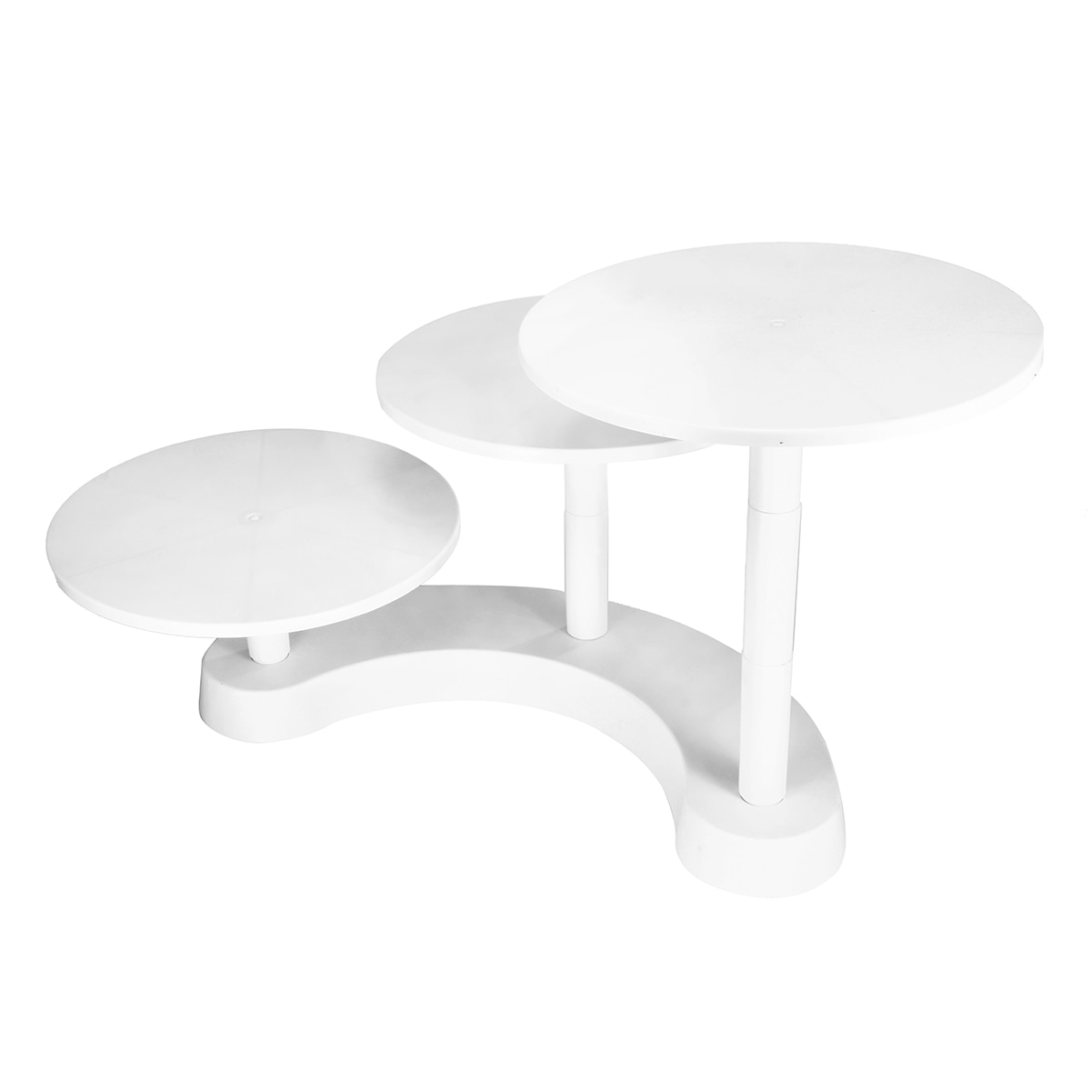 Soportes de pastel de 3 niveles, soporte de plástico para Cupcake, exhibición de postre, boda, de cumpleaños, soporte de pastel de Fondant, utensilios de decoración, suministros blancos