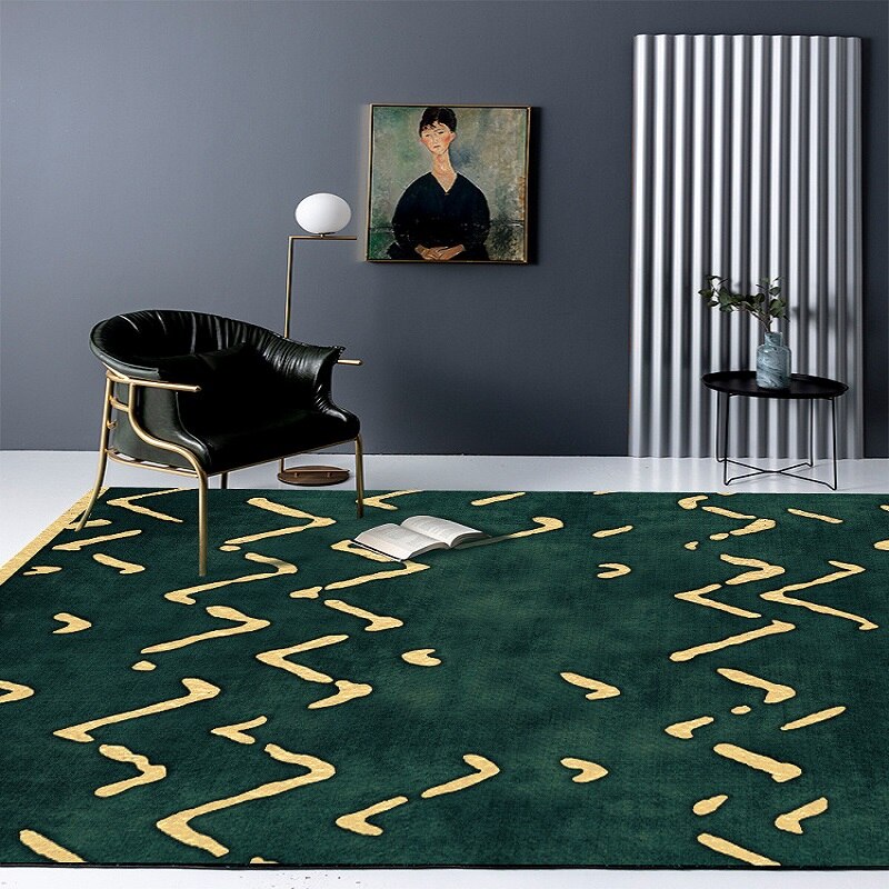 Amerikanischen retro Grün Gold Quaddel karte Tür matt Schlafzimmer wohnzimmer nacht teppich plüsch nicht-Unterhose teppich 150x200 cm größe boden matt