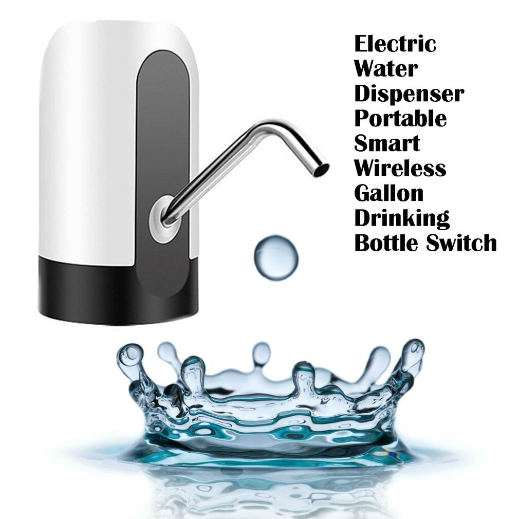 Elektrische Water Dispenser Draagbare Slimme Draadloze Gallon Drinking Fles Schakelaar Usb Oplaadbare 2 Kleuren