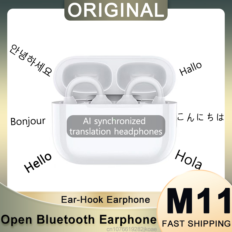 M11 Ear Clip Earphones 11mm Dynamic Coil Wireless Bluetooth Headphones Sports Gaming Open Headset HiFi Stereo Earbuds 300mAh