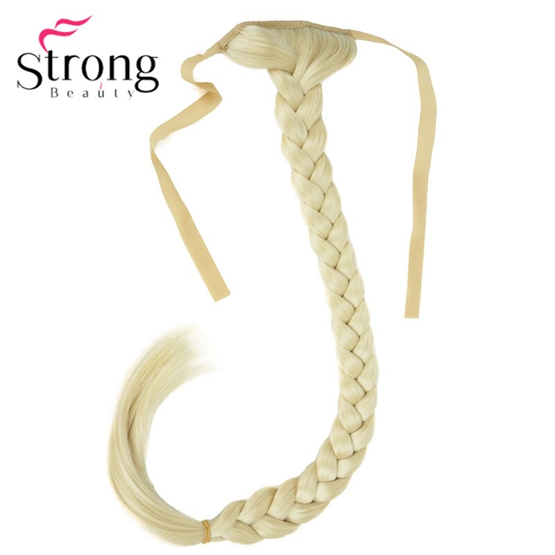 StrongBeauty Blonde Long Fishtail Braid Ponytail Extension Synthetic Clip In Hairpiece COLOUR CHOICES: 613 Light Blonde