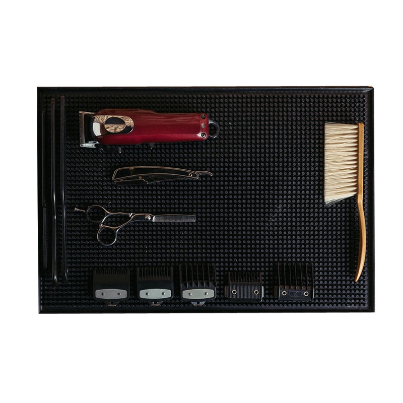 Salon noir coiffeur outils antidérapant tapis sèche-cheveux coupe-cheveux PP doux antidérapant tapis coussin garder Kits de coiffure