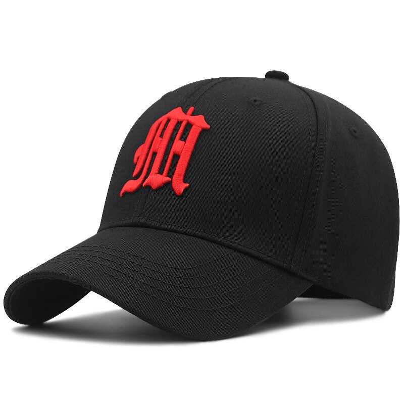 Big head Man Large Size Baseball Hats Four Seasons Outdoors Cotton Hard Top Snapback Hat Men Plus Size Sport Cap 56-60cm 60-65cm: Black Red   / 56-60cm