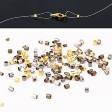 500pcs copper tube 1.5/2MM crimp beads end beads rope stopper spacer Beads for bracelet Jewelry Making DIY accessories