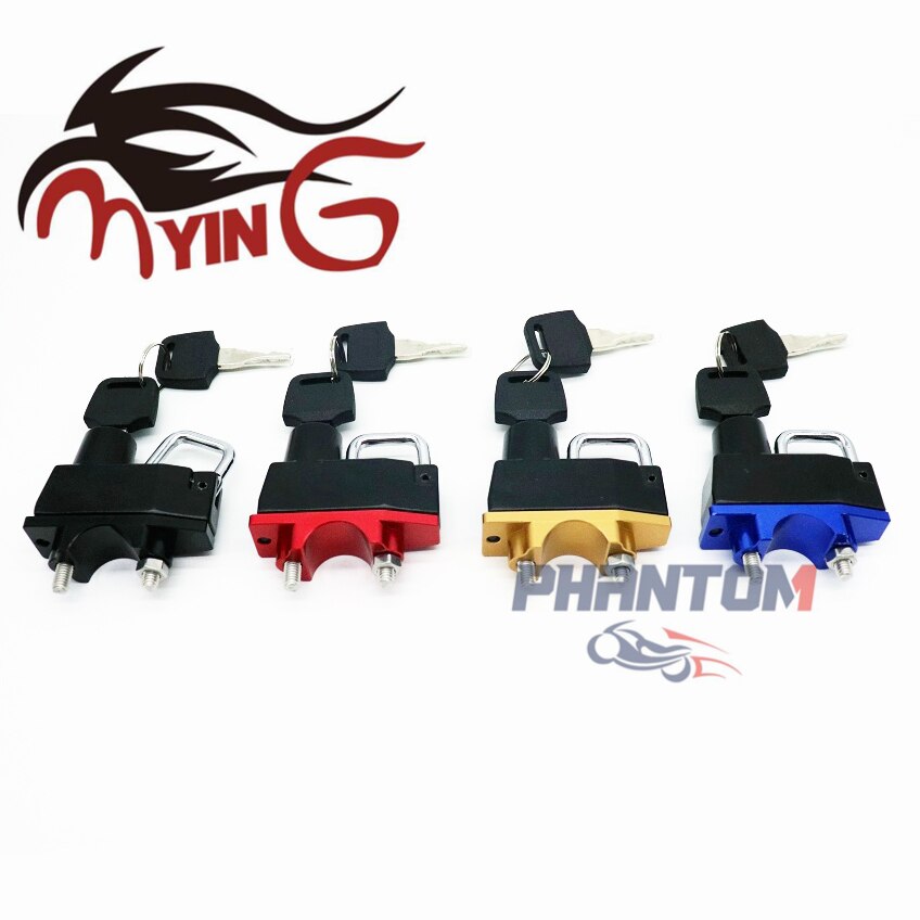 Bloqueo de casco para KAWASAKI ER6F ER-6F Z1000SX ZX6R ZX10R NINJA 250/300 EX250R accesorios de motocicleta abrazadera de manillar CNC