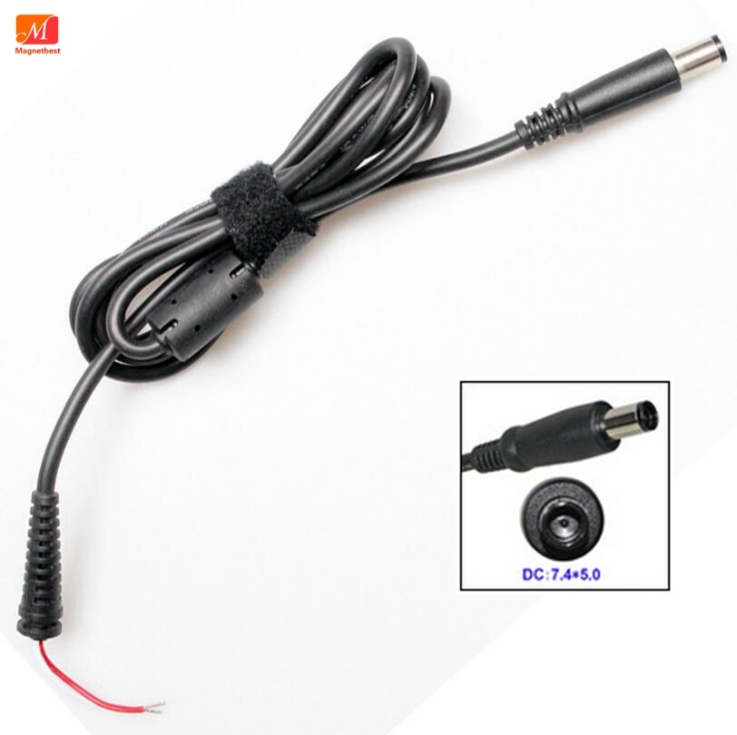 Connecteur de câble de chargeur d'alimentation cc 7.4 x 5.0 avec broche à l'intérieur pour adaptateur d'ordinateur portable dell, connecteur cc 7.4*5.0mm câbles cc