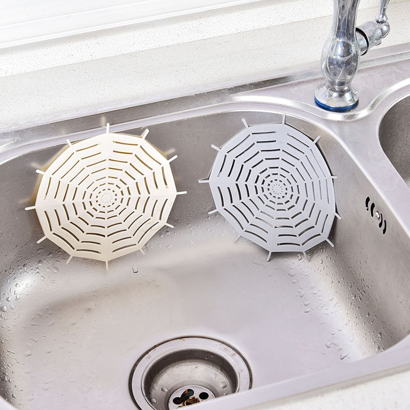 1 Pcs Spider Web Drain Rubber Circle Silicone Plug Shower Bathtub Bathroom Leakage-proof Drain Sink Basin Stopper