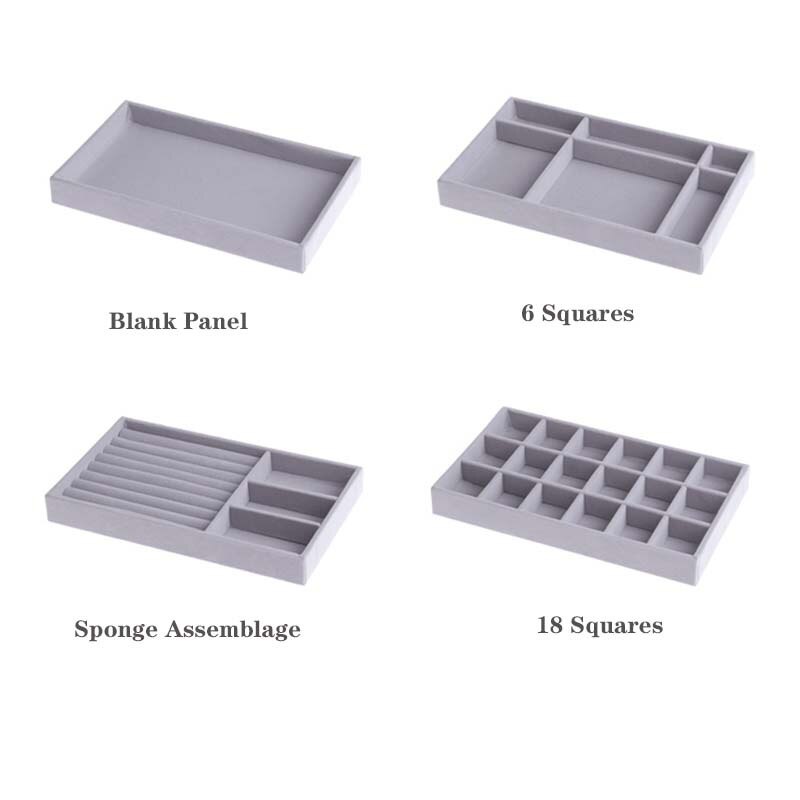 Sales Portable Velvet Jewelry Ring Jewelry Display Organizer Box Tray Holder Earring Jewelry Storage Case Showcase