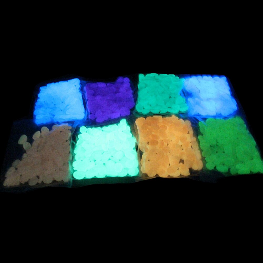Luminous Stone Glow In Dark Garden Pebbles Glow Stones for Outdoor Lawn Walkways Home Decoration Fish Tank Aquarium Rocks