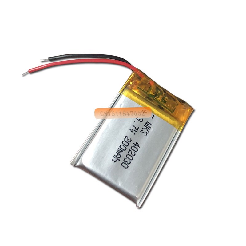 Frete grátis 50 pçs/lote 3.7V 200mah bateria de lítio 402030 042030 GPS MP3