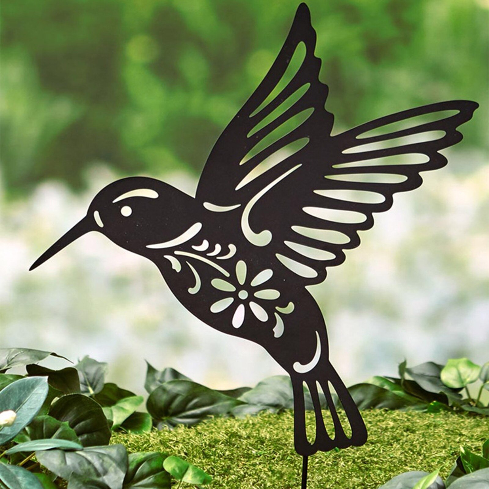 Yard Art Hummingbird Stake Tuin Decor Dier Silhouet Stake