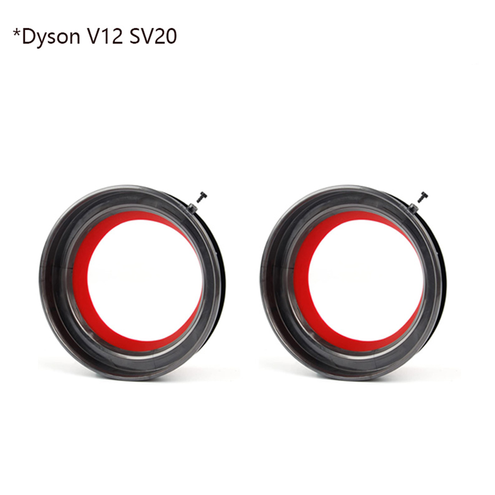 Bague d'étanchéité supérieure fixe et couvercle de Base pour aspirateur Dyson V6 V7 V8 V10 V11 V15, pièce de rechange pour tasse à poussière: Rouge