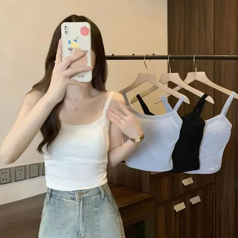 Crop top dam sexiga ärmlösa toppar damunderkläder damlinne flickor basic t-shirt väst underkläder bh tubtoppar
