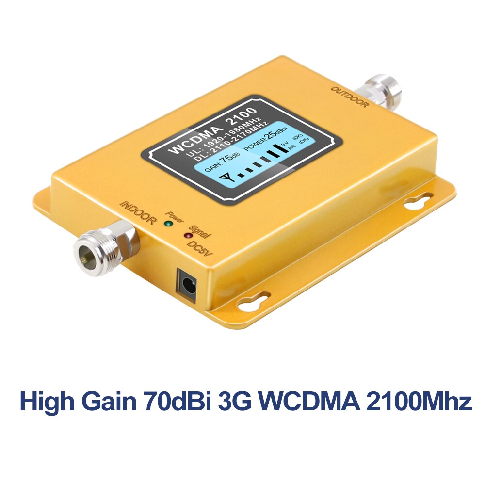 3G repeater 2100 MHz Signal Booster 3g Mobile Signal Repeater Amplifier,LCD Display Mini 70db 3G LTE WCDMA UMTS 2100Mhz fullset