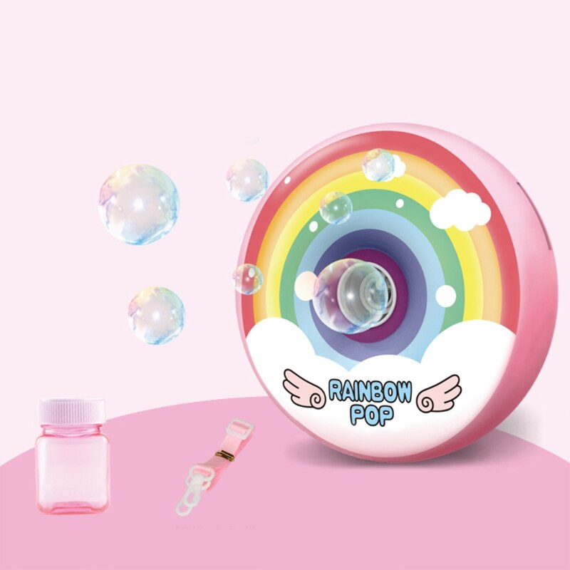 Elektrische Bubble Machine Regenboog Automatische Bubble Blower Met Muziek Licht Outdoor Game Kids Kinderen Speelgoed