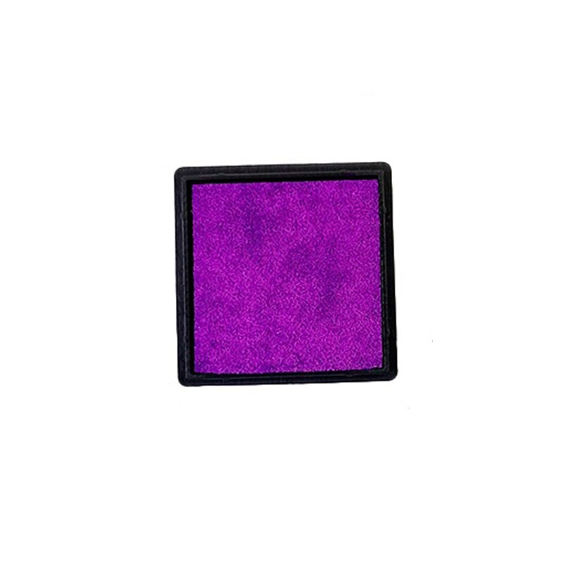50 Stks/partij Mini Stempel Stempelkussen Kleur Inkt Pad Stempelkussen Voor Diy Stempelen Werk Vingerafdruk Stempelkussen: purple 4cm