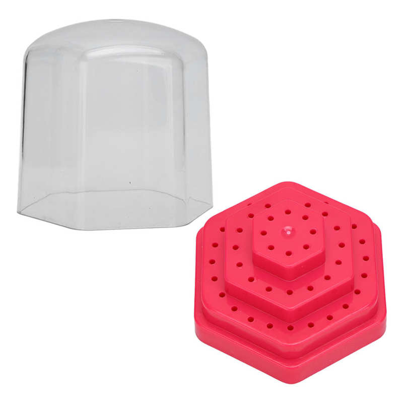 Nail Boren Houder Nail Boren Organizer Plastic Duurzaam Stofdicht Cover Voor Thuisgebruik Voor Nail Salon