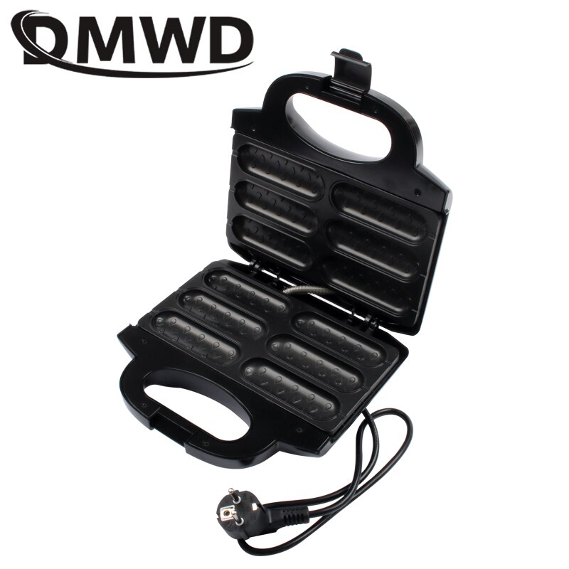 Dmwd elektrisk vaffel pølse maskine mini crispy fransk hund lolly stick muffin morgenmad stegepande hotdog majs bagning grill