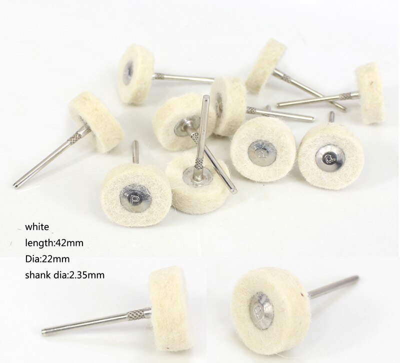 100pcs/144pcs Abrasive Brushes Dremel Accessories Polishing Wheel Set Suit for Dremel Rotary Tools T Shape 22*2.35mm: 100pcs Brown