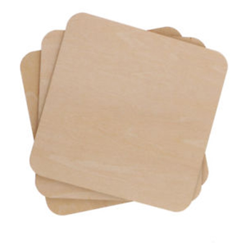 50/100pcs Wooden Pieces Blank Plaque Square MDF Unfinished for Building Model DIY Crafts Pyrography Projects Games Scrapbooking