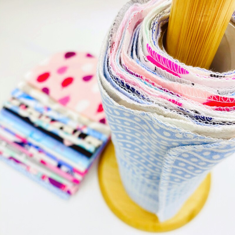 Reusable Hand Towels Cotton Hanky Washable Mocket Printed Tea Napkin Multifunction Soft Bib Towel Bamboo Cloth Diaper