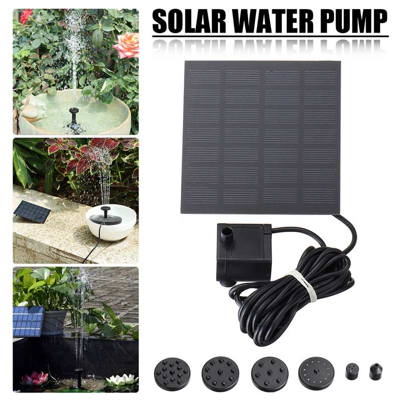 Led solar springvand vanding kit strøm sol vand pumpe pool dam nedsænket vandfald flydende solpanel vand springvand pumpe