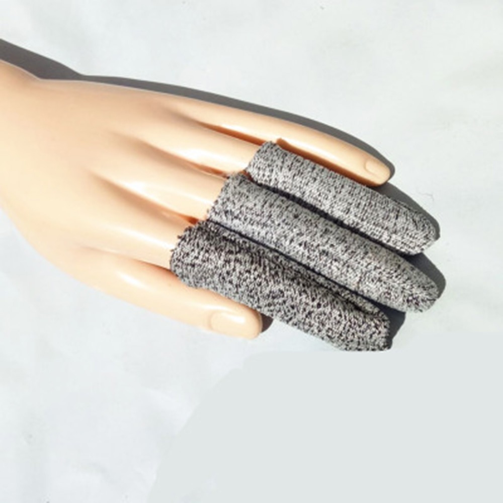Fem-niveau anti-skære fingre sæt arbejdsforsikring anti-skære finger ærme beskyttelse fem fingre beskytter tommelfinger handske