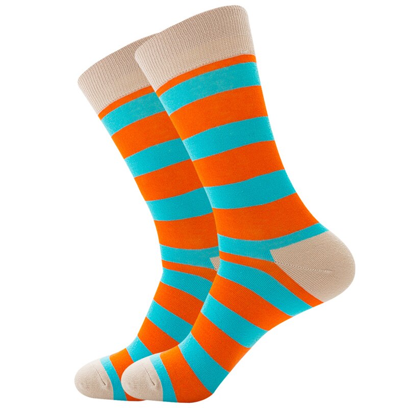 Men Socks Combed Cotton Colorful Happy Funny Sock Casual Long Mens Compression Socks Calcetines Ciclismo Hombre