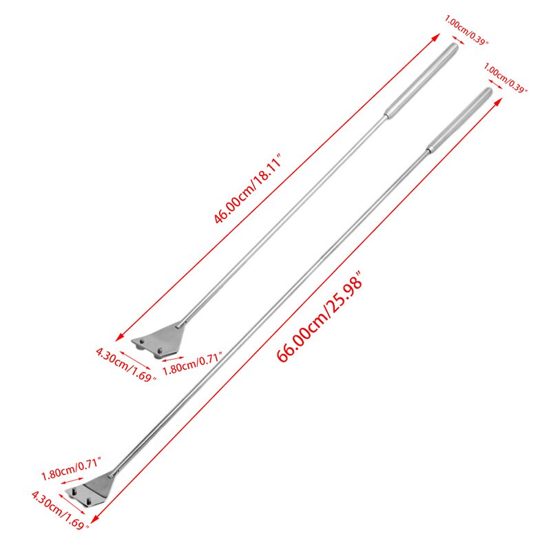 Aquarium Fish Tank Stainless Steel Algae Coralline Scraper Blade Cleaner Tool-