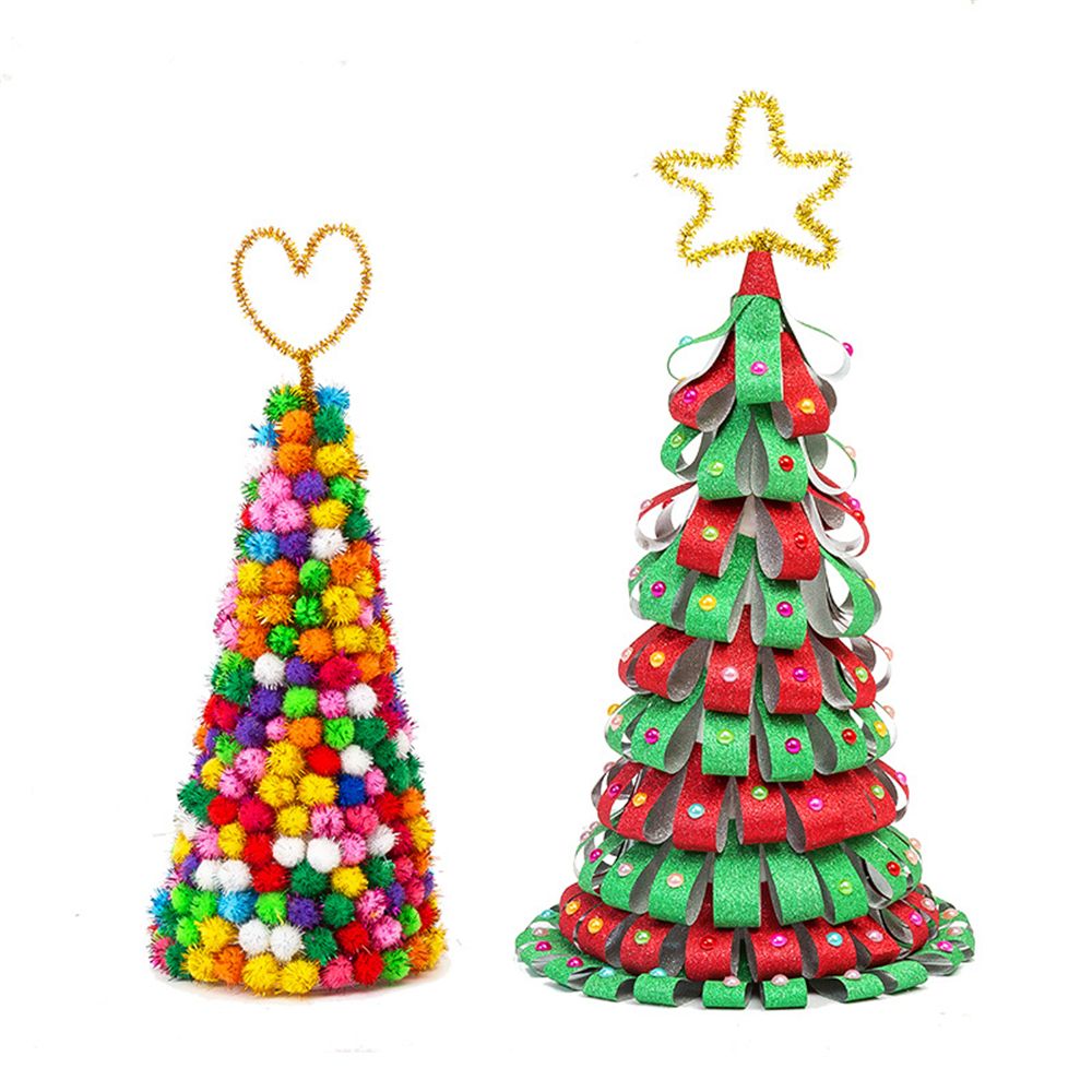 Christmas Tree Children Art&amp;Craft Handcraft Activity Decor DIY Christmas Tree Material Package Handmade Christmas Tree