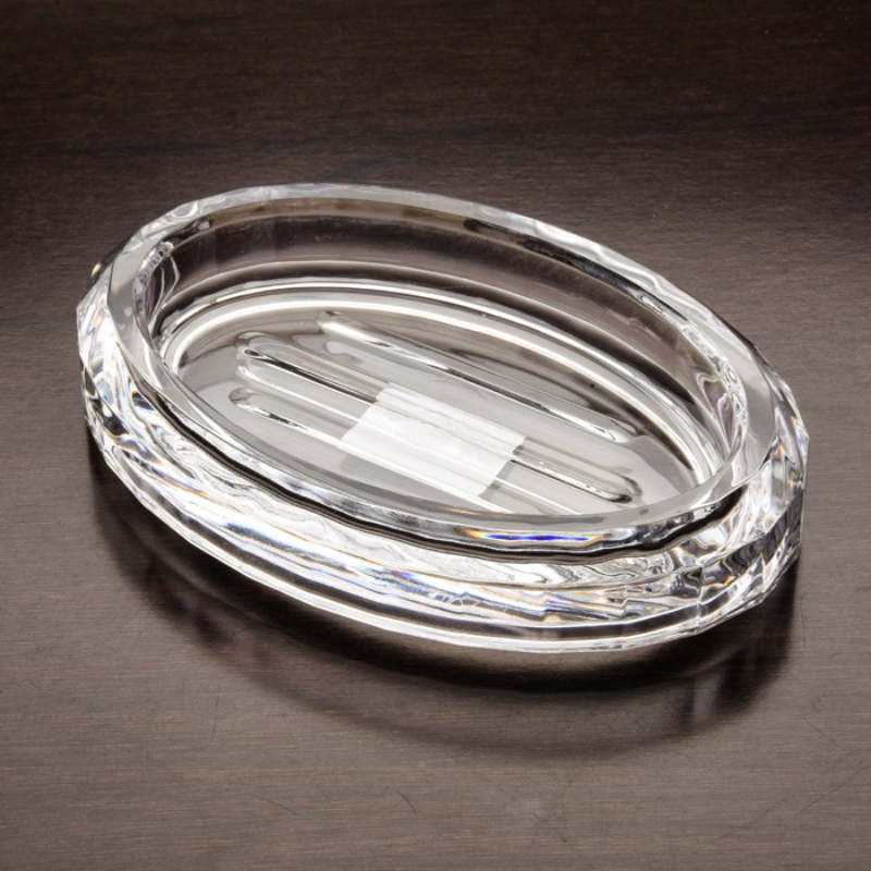 Transparent Acrylic Soap Box Hotel Home Daily Necessities Oval Soap Box Simple and Convenient