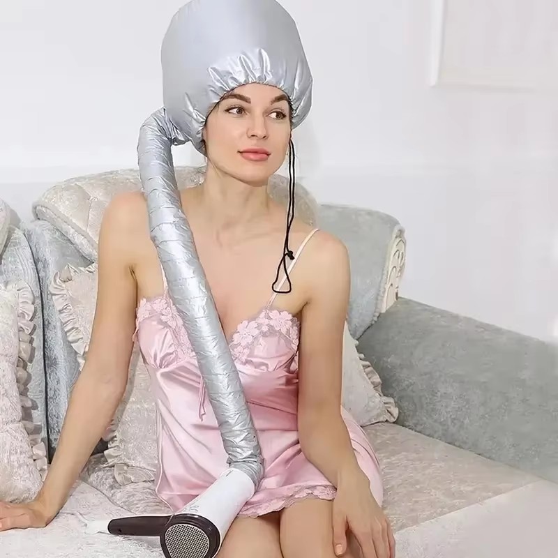 Secador de pelo multifuncional de alto rendimiento para el cuidado del cabello, 1 ud., una parada, emparejado con gorro calefactor